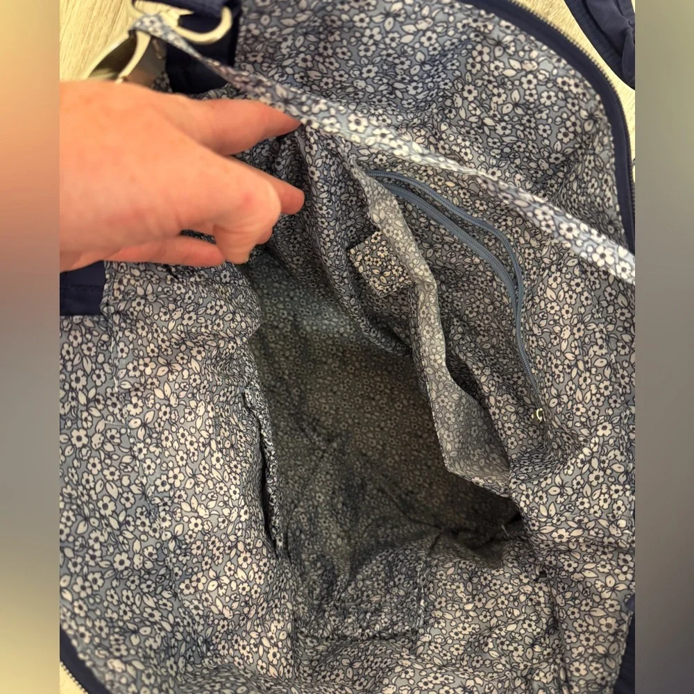Laura Ashley Deep Blue Quilted Baby Bag